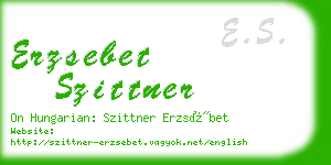 erzsebet szittner business card